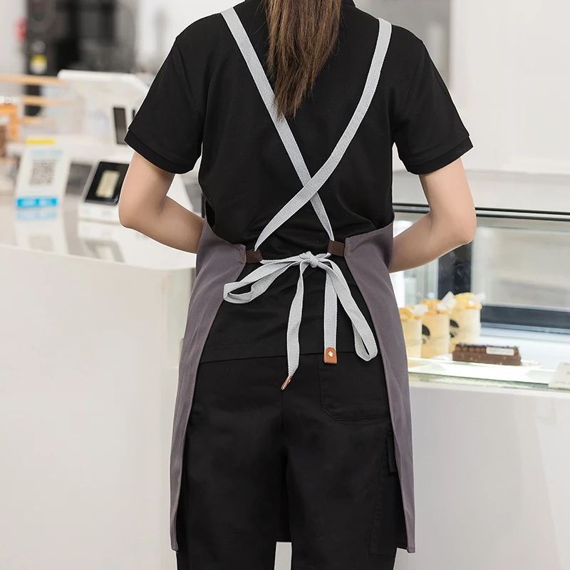 Custom Work Apron Kitchen Chef Bib Restaurant Cafe Barber Waiter Overalls Salon Nails Hairdressing Mandiles Waterproof Avental