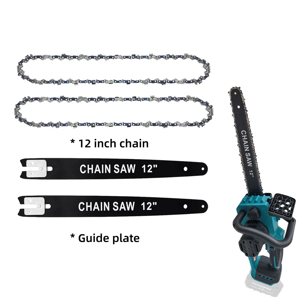 Patuopro 12 Inch Chainsaw Chains & Chainsaw Guide Bar Set 1/4 LP 62 Drive Links Original Replacement Chain Saw Chain Tools Parts