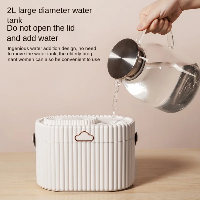 Umidificatore a doppio ugello di grande capacità per la casa e l'ufficio con funzione di aromaterapia USB