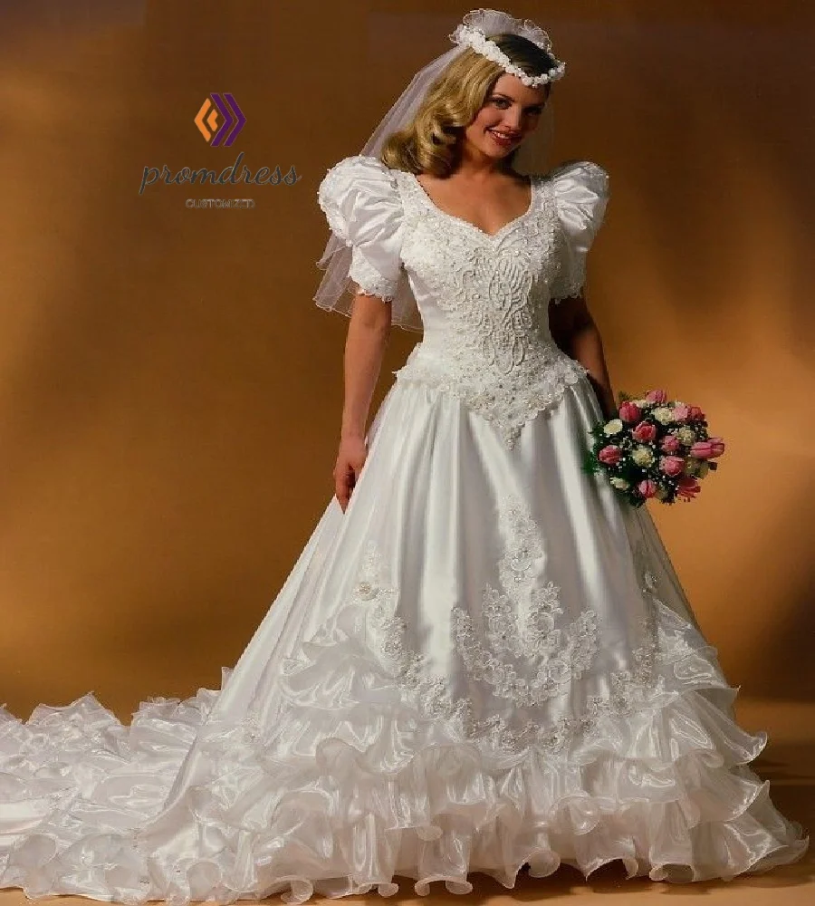 

Edwardian Period Victorian Wedding Dress 1870s Bustle Ruffles Beaded Lace Renaissance Bride Dress Gatsby Bridal Dress Customized
