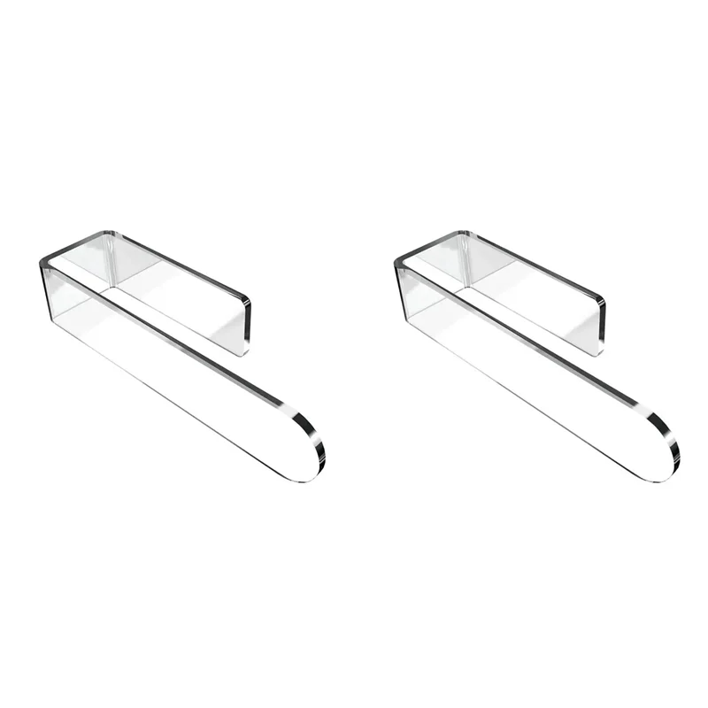 

A01F-2X U-образная акриловая вешалка для полотенец для ванной комнаты, держатель для полотенец для рук, самоклеящаяся вешалка для полотенец для ванной комнаты, настенный прозрачный