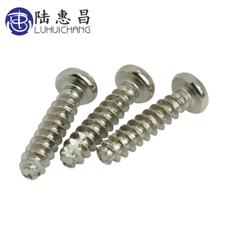 M3 Screws 1000PCS/lot Round Head Notching Cut Tail Self Tapping Screws Cut-off Slotted Nickel Plating Screws M2 M2.6 M2.3 M4