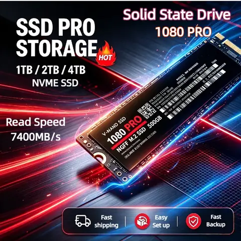 Original SSD 1080PRO 1TB Hard Disk Drive 2TB M2 NGFF NVME Interface Internal Solid State Hard Drive for Laptop Desktop Notebook