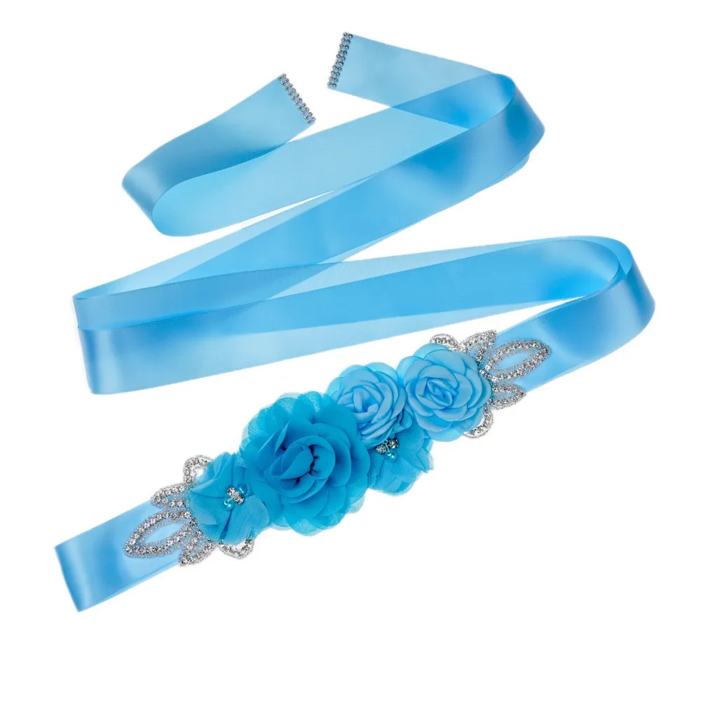 Cinturón de Flores con Cuentas para Mujer, 5 Flores, Cinturón Creativo con Pedrería para Boda, Cinturón Floral Hecho a Mano con Apliques Coloridos