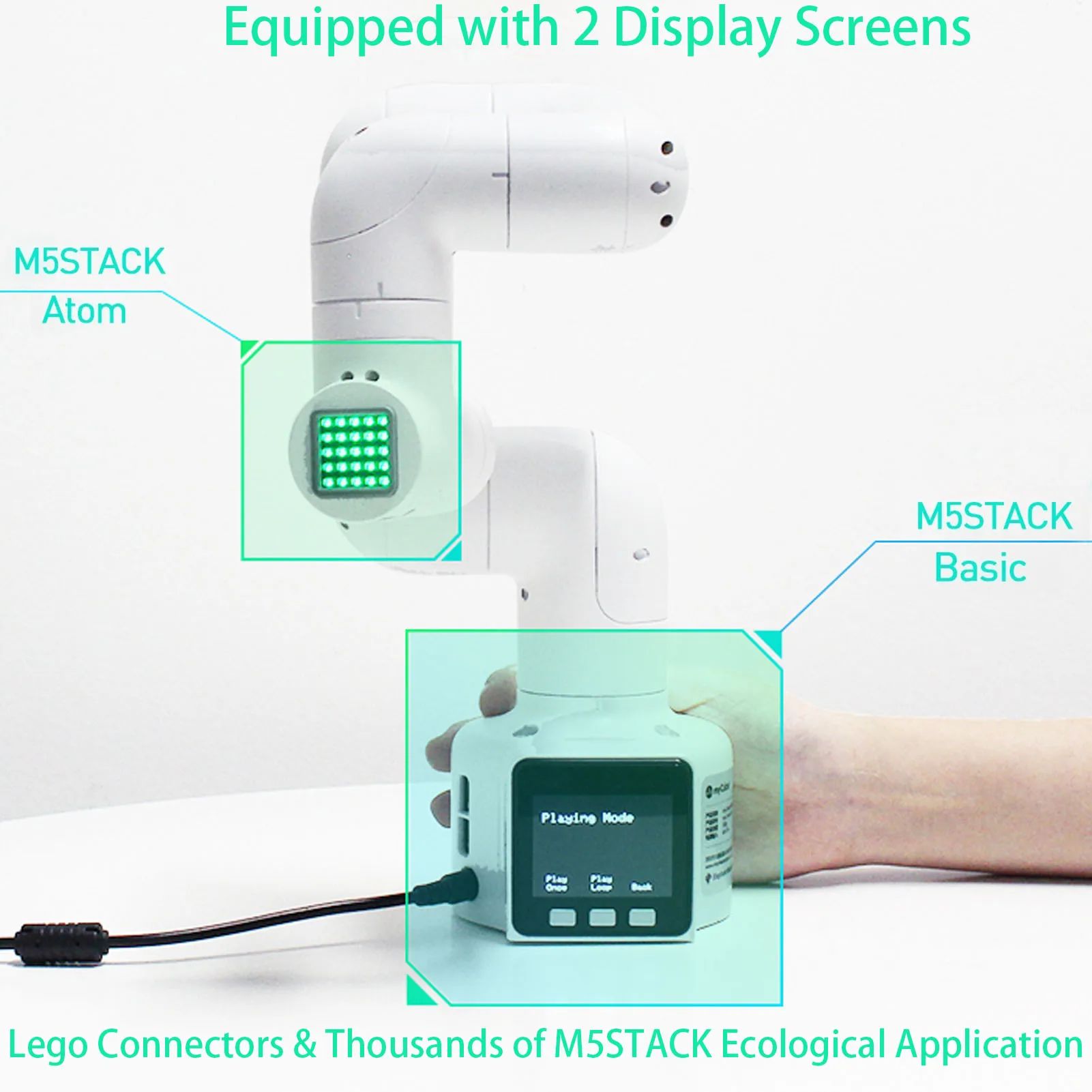 Robottics Elephant myCobot 280 M5, 6-DOF, многофункциональная, легкая, интеллектуальная роботизированная рука, совместная настольная рука робота, новая