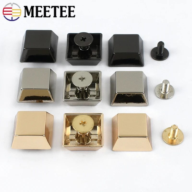 30/50Pcs Metal Buckles Bags Bottom Rivets Screw Handbag Decorative Feet Nails Purse Studs Snap DIY Leather Craft Accessories