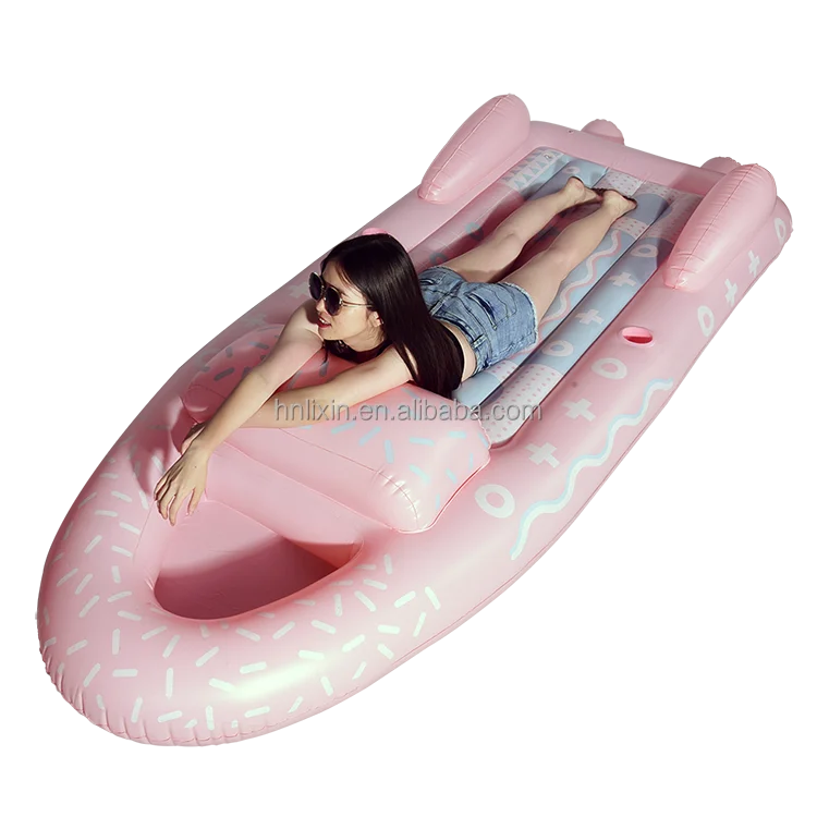 

Hot Selling pink Ship Inflatable Float Seat Island Inflatable Pool Float Toys Inflate air Mattress Bed
