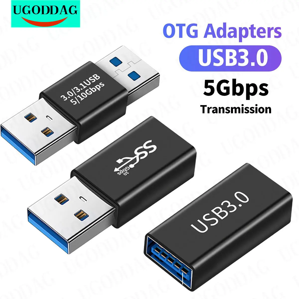 USB 3.0 موصل USB إلى USB محول 5Gbps Gen1 ذكر إلى ذكر أنثى USB محول SSD HDD كابل موسع USB 3.0 تمديد التوصيل