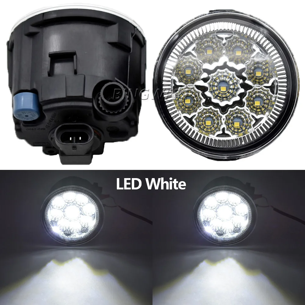 2 pçs led luzes de nevoeiro lâmpada para nissan tiida latio 2005 2006 2007 2008 faróis faróis led halogênio luz nevoeiro