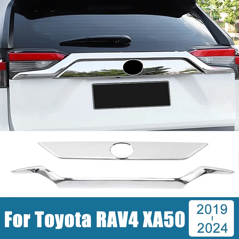 

For Toyota RAV4 XA50 Hybrid 2019 2020 2021 2022 2023 2024 ABS Car Rear Upper Trunk Lid Cover Trim Tailgate Boot Strip Sticker