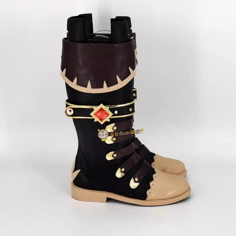Genshin impact Diluc Cosplay Shoes Anime Game stivali lunghi Diluc Cosplay Costume Prop Shoes per accessori per feste di Halloween