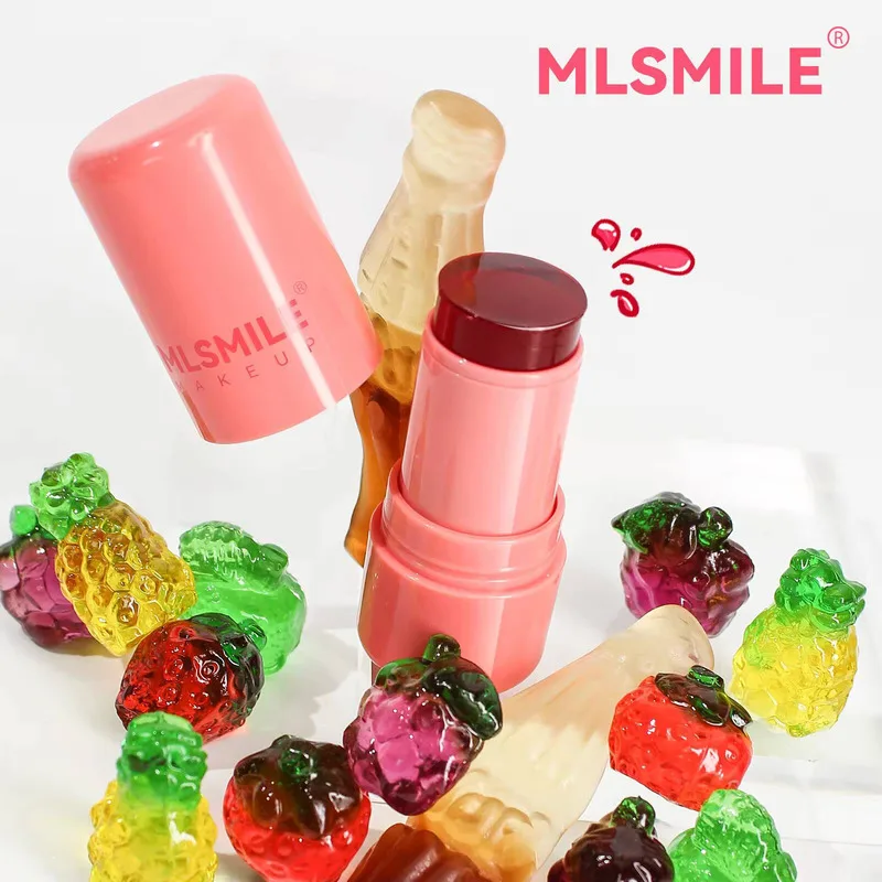 

MLSMILE 2 PCS Powder Blusher 2In1 Blush And Lip Rouge Stick Jelly Tint Hydrating Long-Lasting Coloring Vibrant
