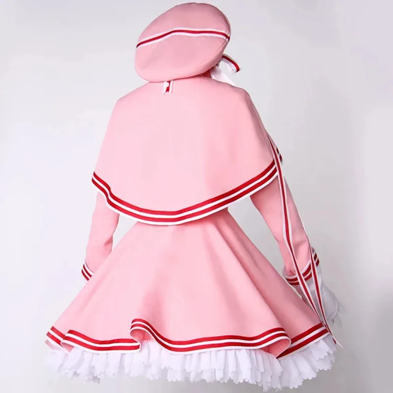 

2025 aaa Customized Captor CLEAR CARD KINOMOTOSAKURA Cloak Dress Fight Uniform Outfit Anime Cosplay Costumes
