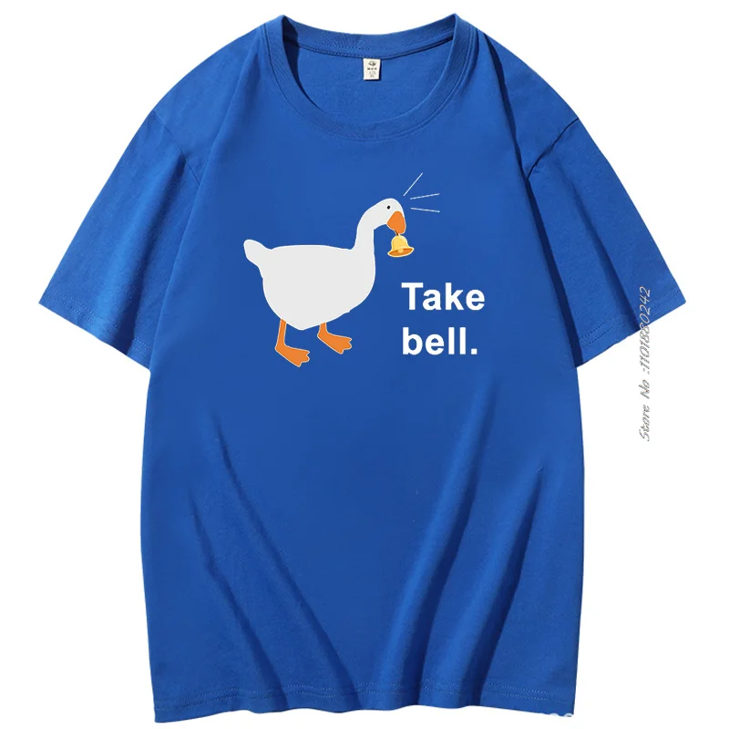 Summer Men's T-Shirt Take Bell Goose Graphic T Shirts Untitled Goose Game Cotton Short Sleeve T-Shirt Streetwear Mens Clothes