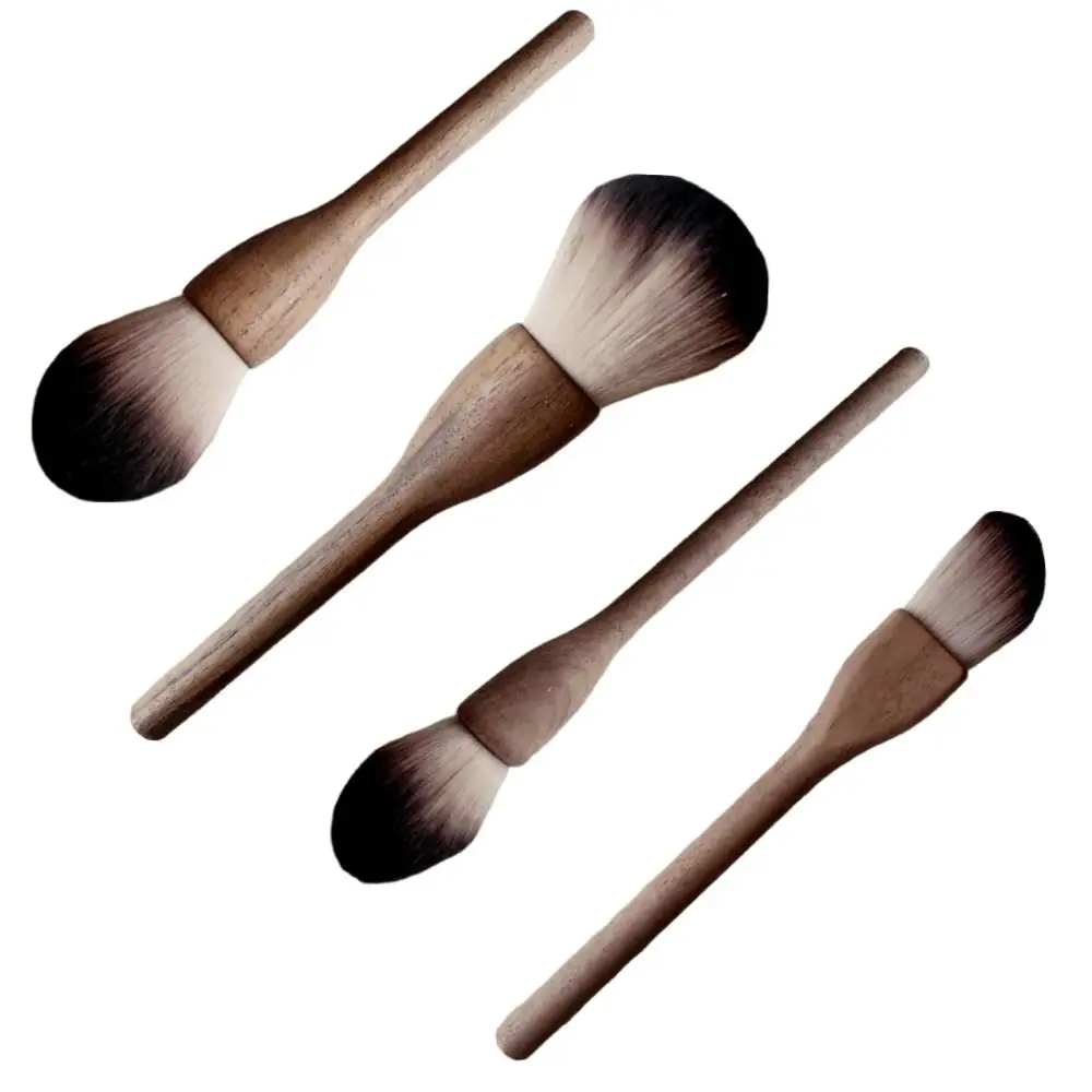 Walnut Wood Makeup Brushes Multifunctional Super Soft Blush Brush Vintage Gift Loose Powder Brushes Setting Brushes