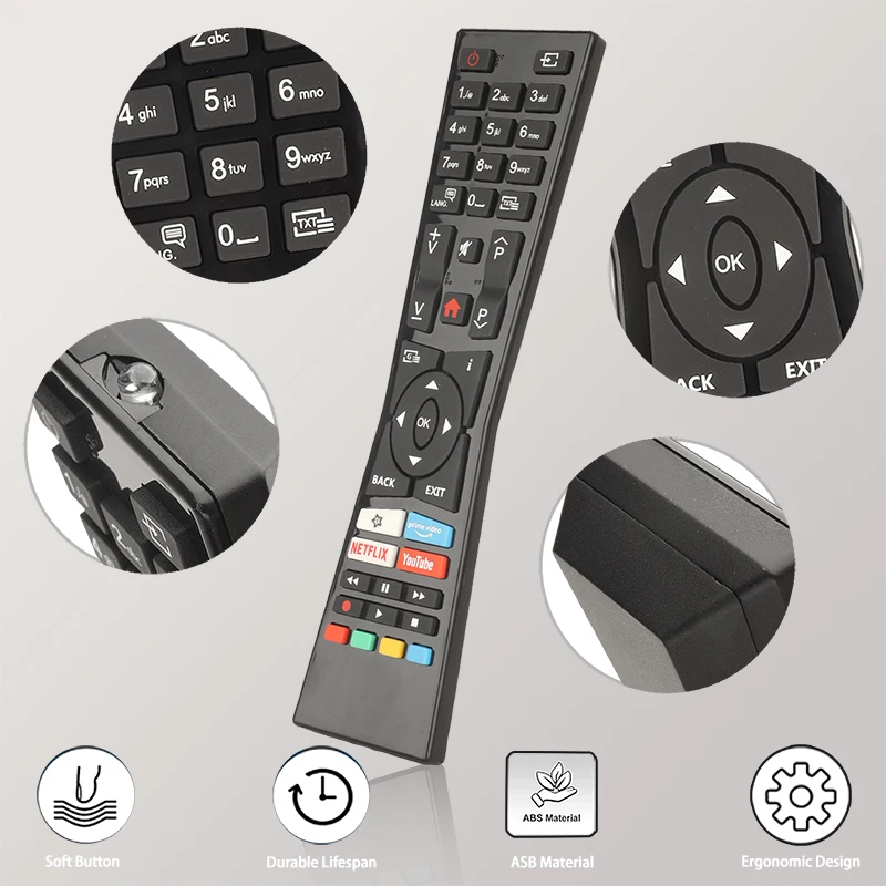 For RM-C3337 JVC-4K-UHD-TV-Remote-Control-Replacement With PrimeVideo NETFLIX YouTube Buttons, For JVC 4K UHD TV LT-49K790