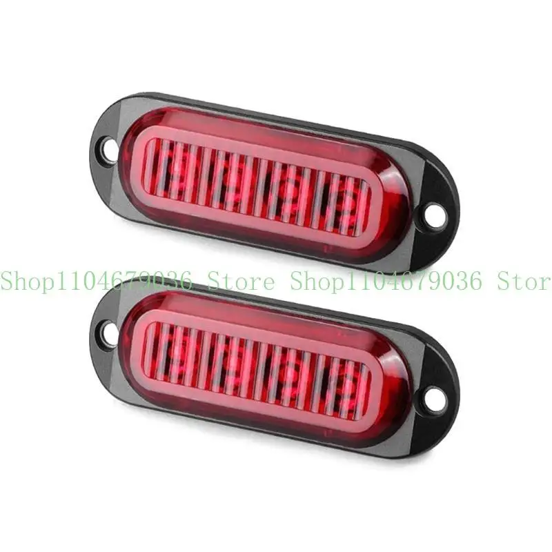 652F 2pcs 4 LED Trailer Tail Lights Stop Brake Warning Turn Tail Lamp 12-24V for Cargo Trailer Tractor Side Marker