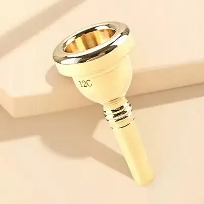 

Trumpet Embouchure Mouthpiece Connector Instrument Golden Metal for Musical Instruments