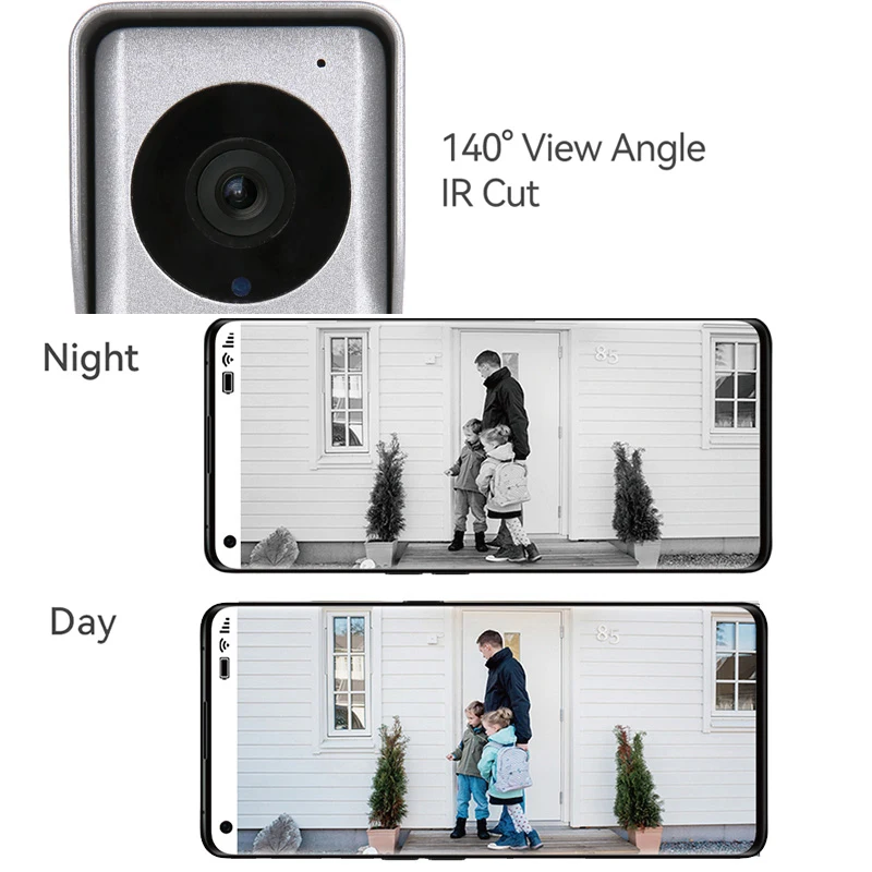 7/10 Inch Tuya Wifi Smart 4-wire Video DoorPhone Intercom System With 1080P Waterproof 140°Outdoor Camera Remote Unlocking Home