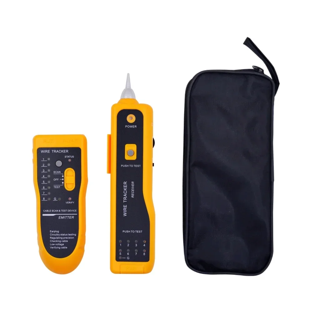 LAN Network Cable Tester Cat5 Cat6 RJ45 UTP STP Detector Line Finder Telephone Wire Tracker Tracer Diagnose Tone Tool Kit