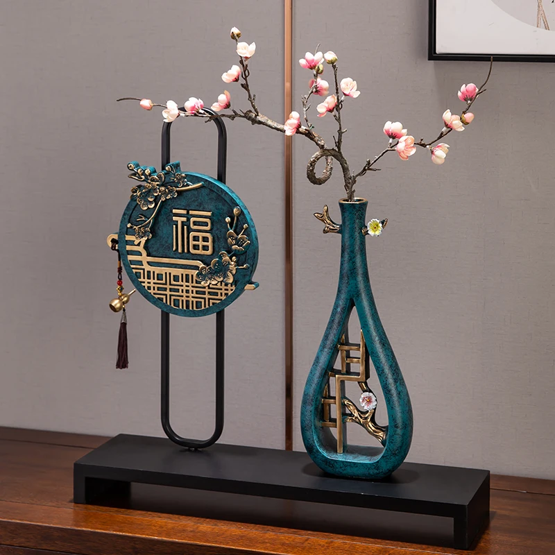 النمط الصيني القديم الجديد النمط الصيني المفروشات الكبيرة الراقية عالية الجودة المدخل ديكورات المنزل النمط القديم #4