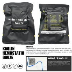 Kaolin Hemostatic Compression Gauze Emergency Outdoor Bandage Fixation IFAK Trauma Wound Dressing Bandage First Aid Kit