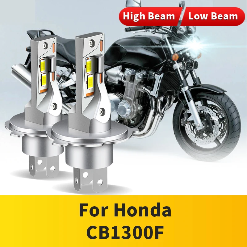 

1/2PC H4 HB2 9003 Motorcycle LED Headlight Bulb 20000LM 24W High Power Bright Spotlight For Honda CB1300F Daytime Running Lamp