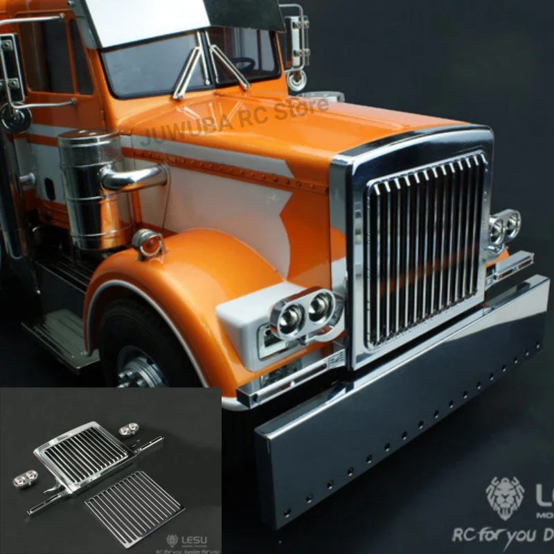 1/14 LESU RC Truck Metal Front Bumper Grille GW-K001 For Tamiya RC 1 14  Model Tractor Truck King Hauler Model Accessories