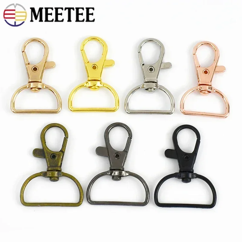 10/30/50Pcs 20mm/25mm Metal Lobster Clasps Bag Strap Swivel Trigger Buckles DIY Clip Snap Hook Webbing Hanger Keychain Hooks