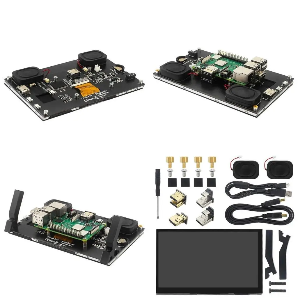

652F 7Inch Display Screen for RaspberryPi4B/3B IPS Monitor Board 1024x600 HDMIcompatible Capacitive Touched Screen Clear