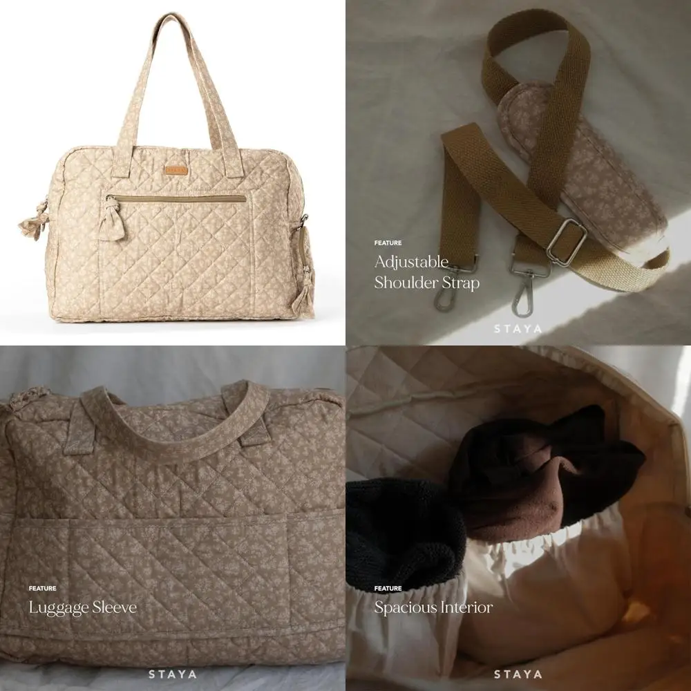 

Женская стеганая спортивная сумка из холста с цветочным принтом — идеальная выходная сумка для путешествий