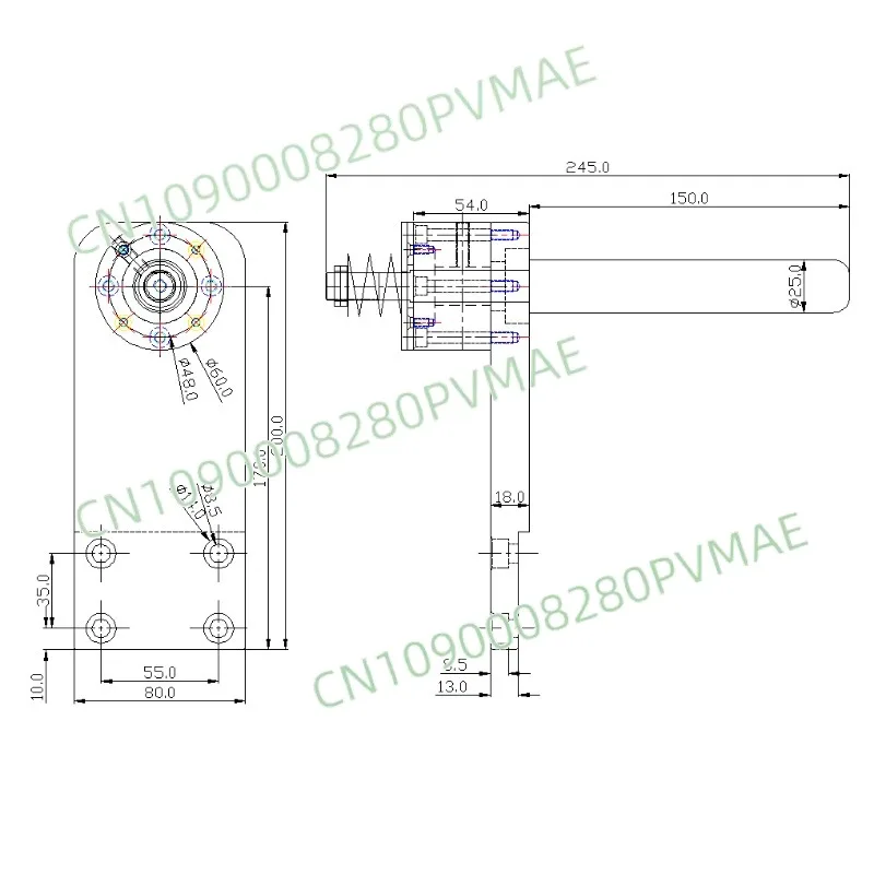 

Стойка для подачи этикеток — регулируемое сопротивление с тормозным акриловым диском, бумажная трубка, фиксированное кольцо