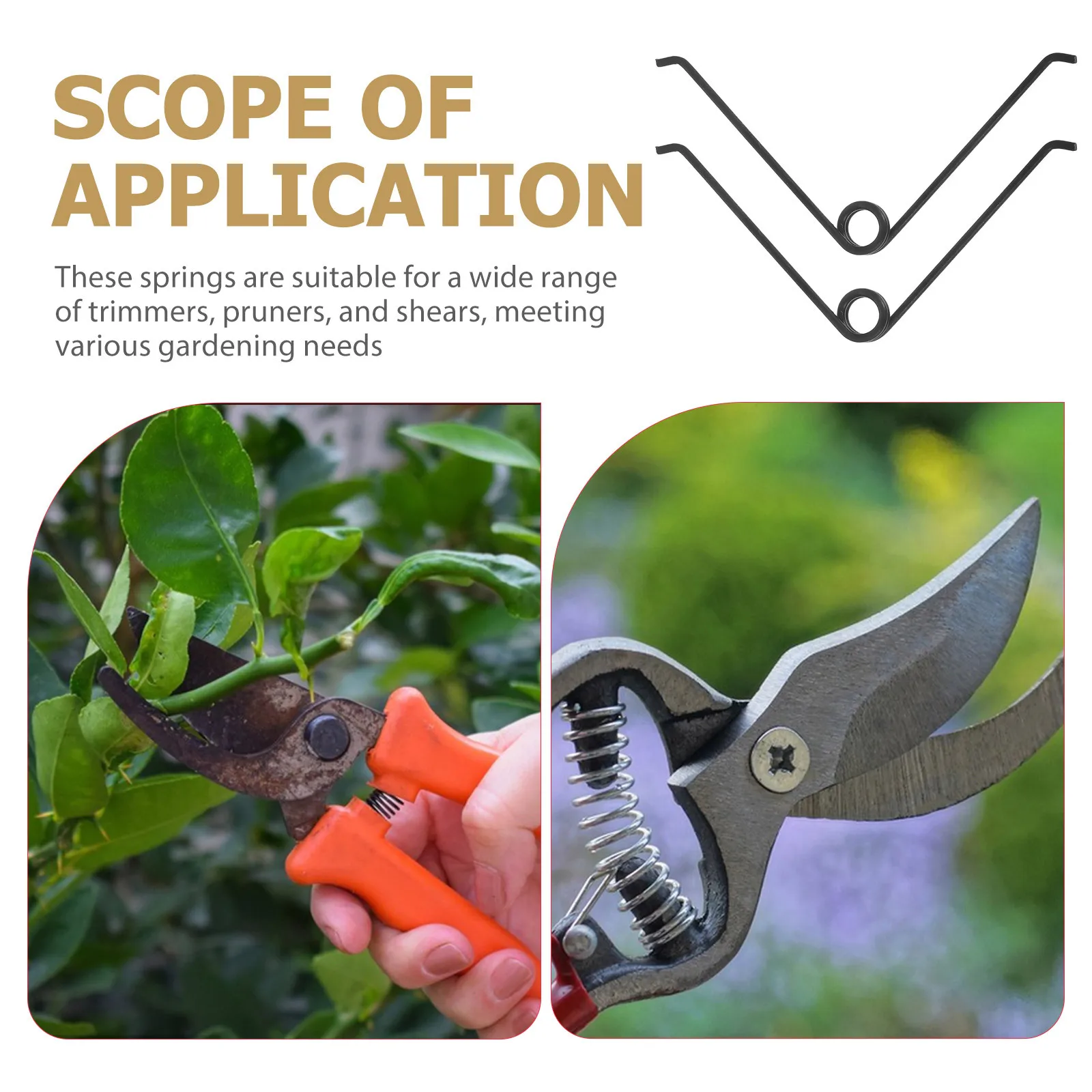 Parti a molla per potatrice a forma di V da 25 pezzi Più forte Più spesso Facile da installare per attrezzi da giardino Molla di ricambio per potatrice a lunga durata