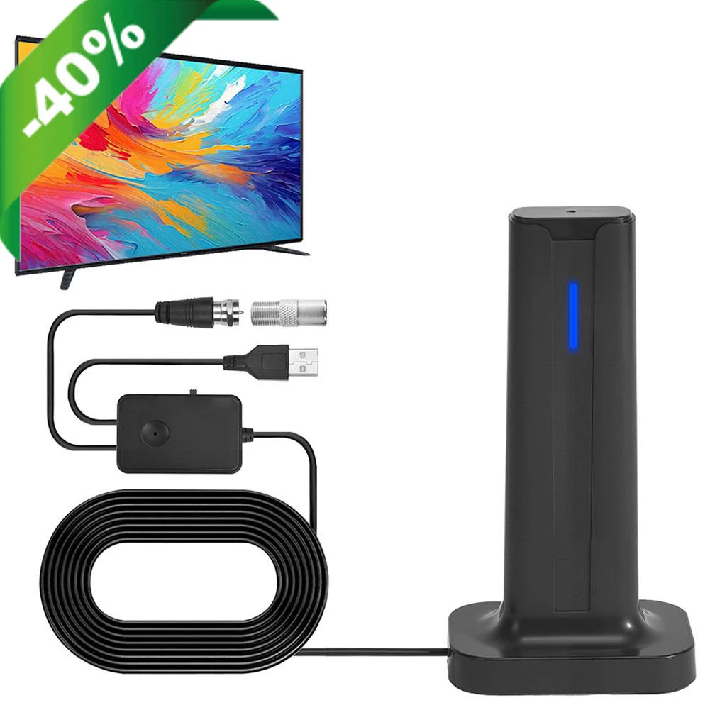 

2026 ТВ-антенна, комнатная антенна для Smart TV, прием дальнего действия, цифровая антенна HD 4K 1080P с усилителем, усилителем сигнала