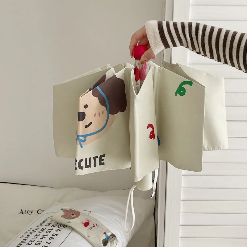 

Ручной солнцезащитный зонт, женский кактус с рисунком Sle, защита от ультрафиолета, защита от солнца, непромокаемый, складной, из нержавеющей стали Sti