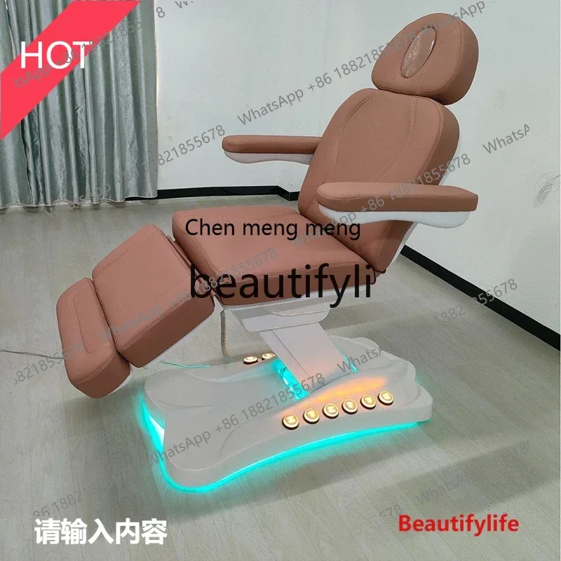 cn8350 ss New Electric beauty bed with lamp, multi-functional lifting tattoo bed for beauty salons s8350