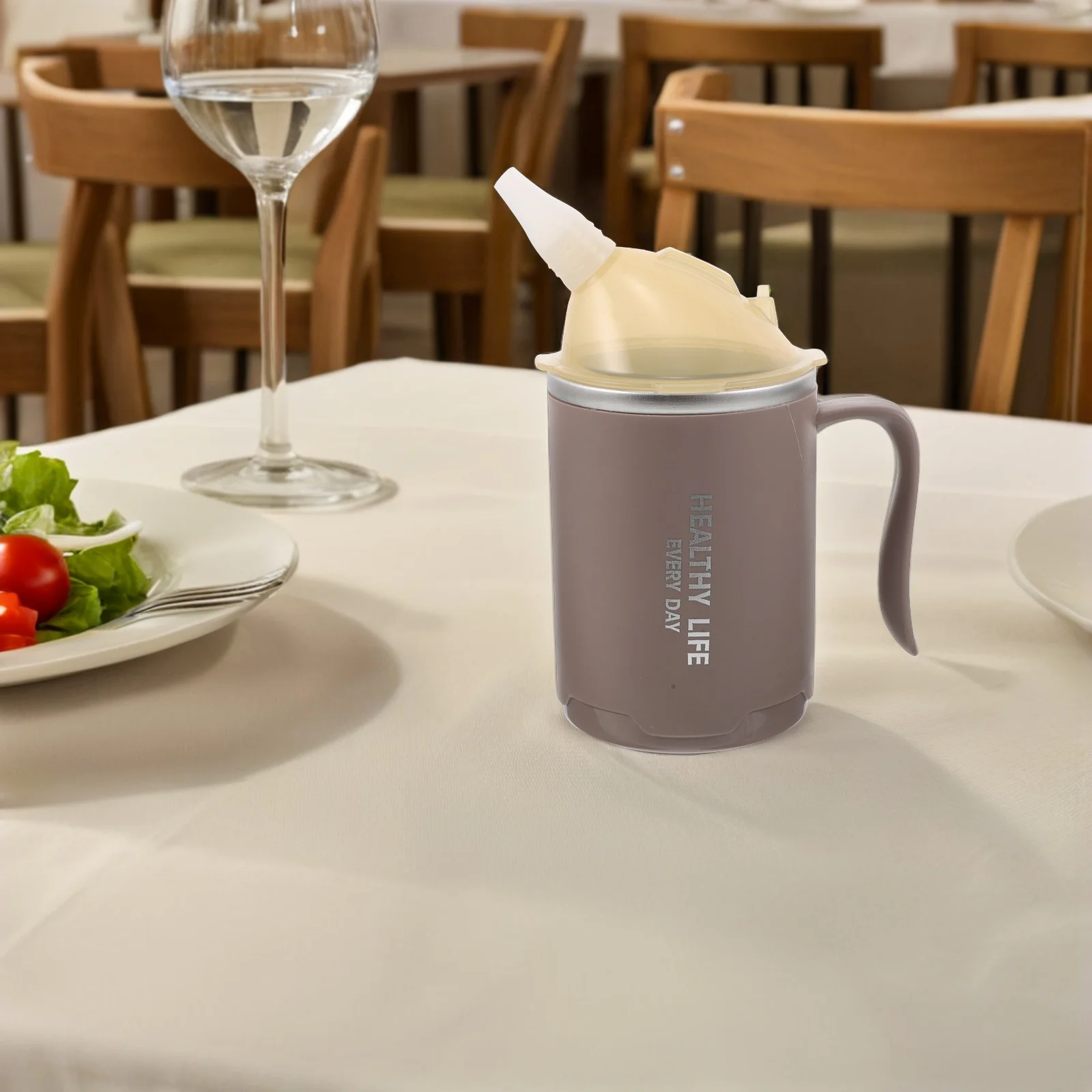 

Leakproof Nursing Suction Cup for Elderly Adults Spill Proof Drinking Liquid Feeding Beaker Cups Easy Grip Lightweight Durable