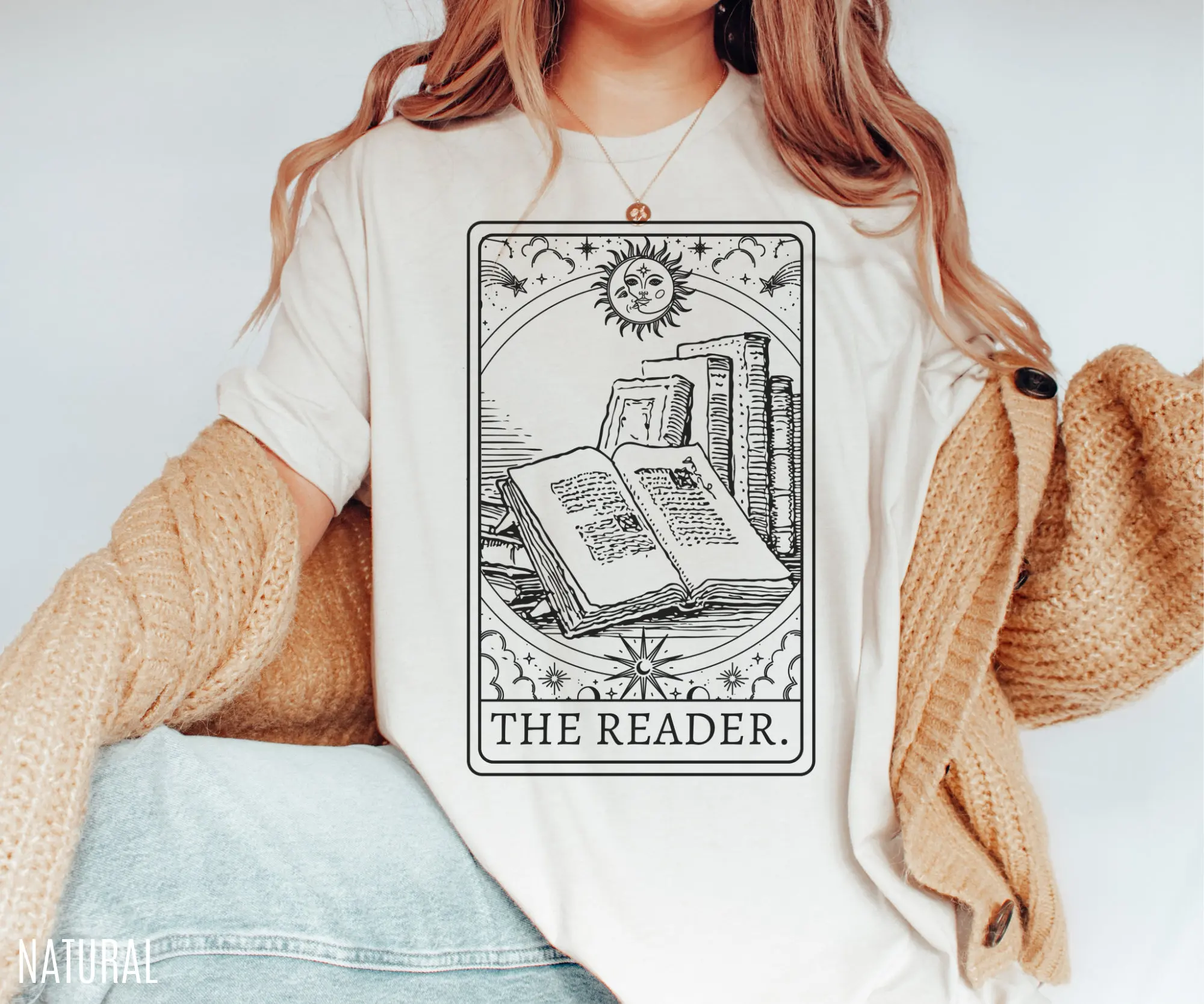 

Plus Size Summer Women's Vintage Tarot Card T-Shirt Cotton Breathable Stylish Versatile Street Style Oversized