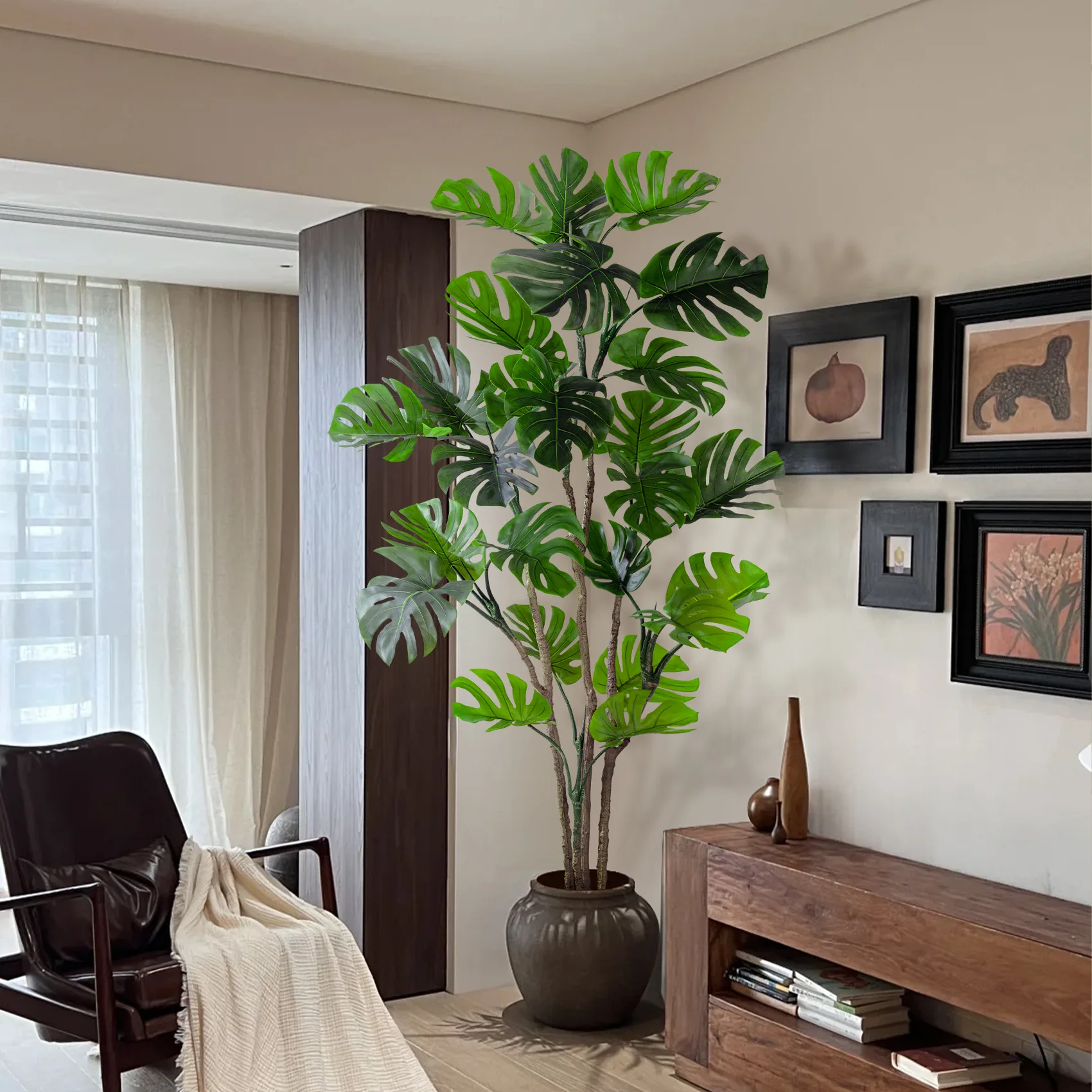 

Artificial Plant Turtle-back Bamboo Large Indoor Landscaping Bionic Green Plant Artificial Tree Decorative Ornaments