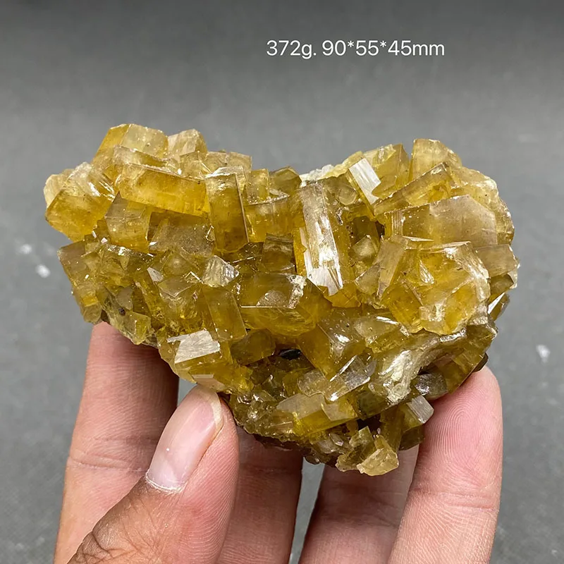 

100% natural yellow barite and fluorite rough mineral specimen healing crystal gem collection