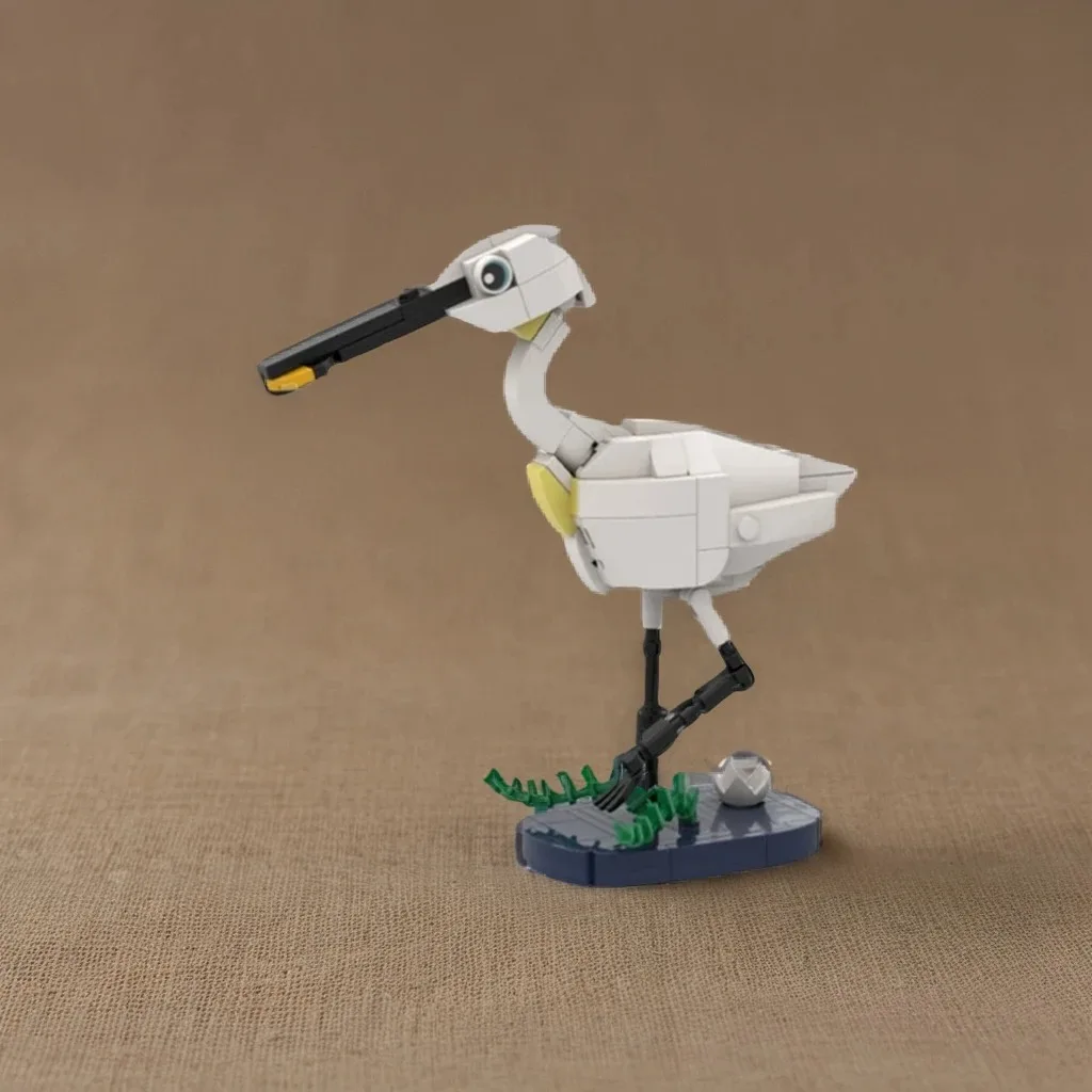

147PCS MOC Creative Model Spoonbill Collectible Display DIY Bricks Home Decor Gift Decoration Collection Showcase Building Ideas