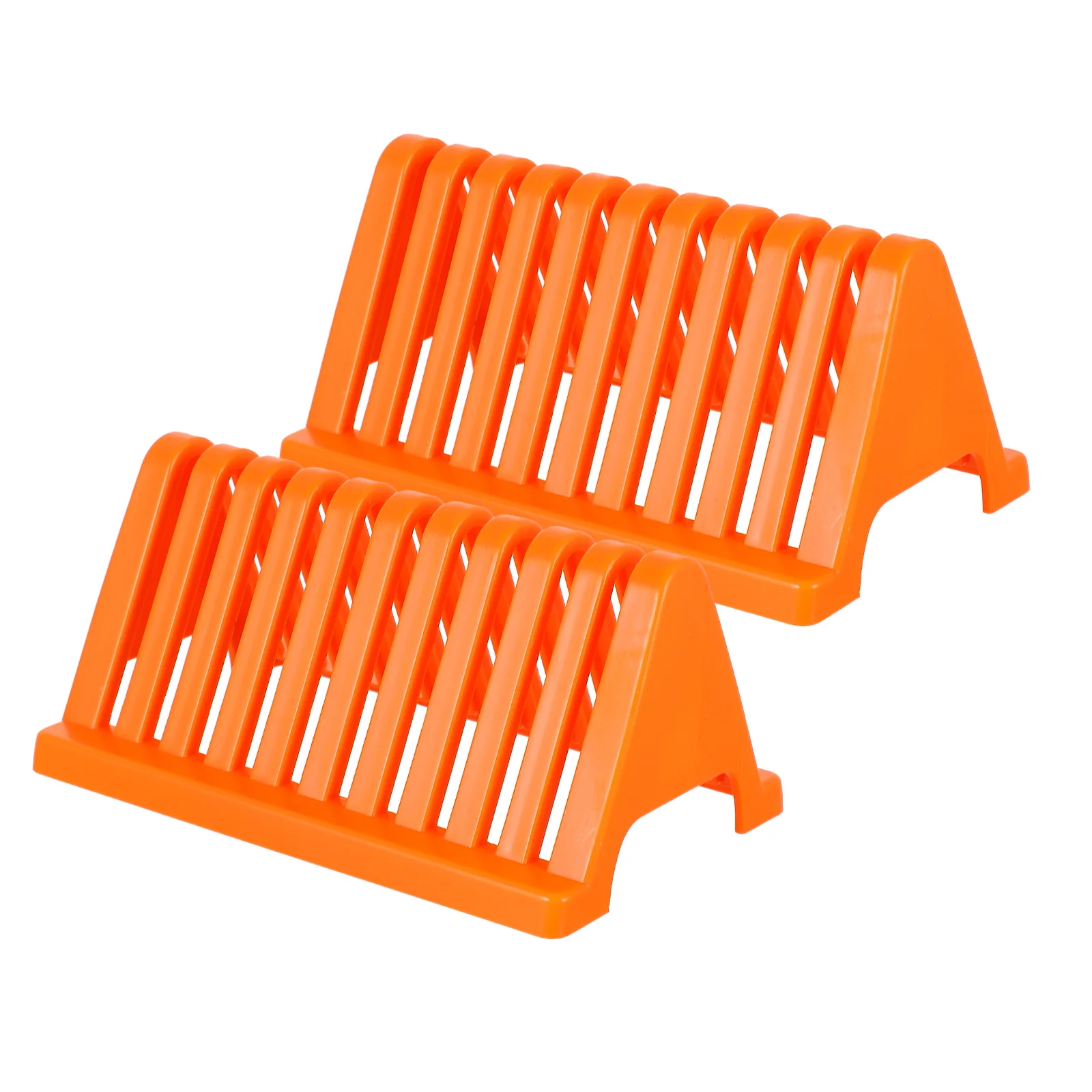

2pcs Glass Slide Drain Racks Drying Stands Storage Shelves Plate Rack Lab Equipment Orange Electrophoresis