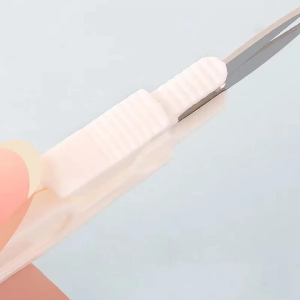 4PCS New Plastic Metal Fishing Line Scissors U-shaped With Cover Sewing Scissors 5 Colors Sharp Sewing Tackle Household Office