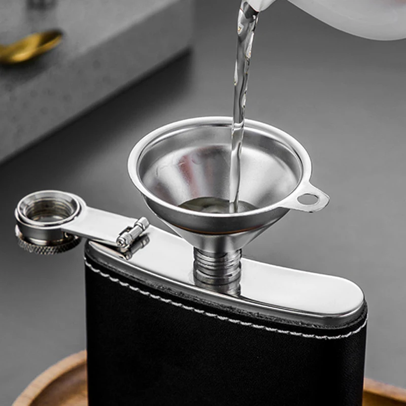 Metal Stainless Steel Funnel Mini Kitchen Funnels for Oil Liquid Fluid Small Funnel Filling Bottle Flask Cooking Kitchen Gadgets