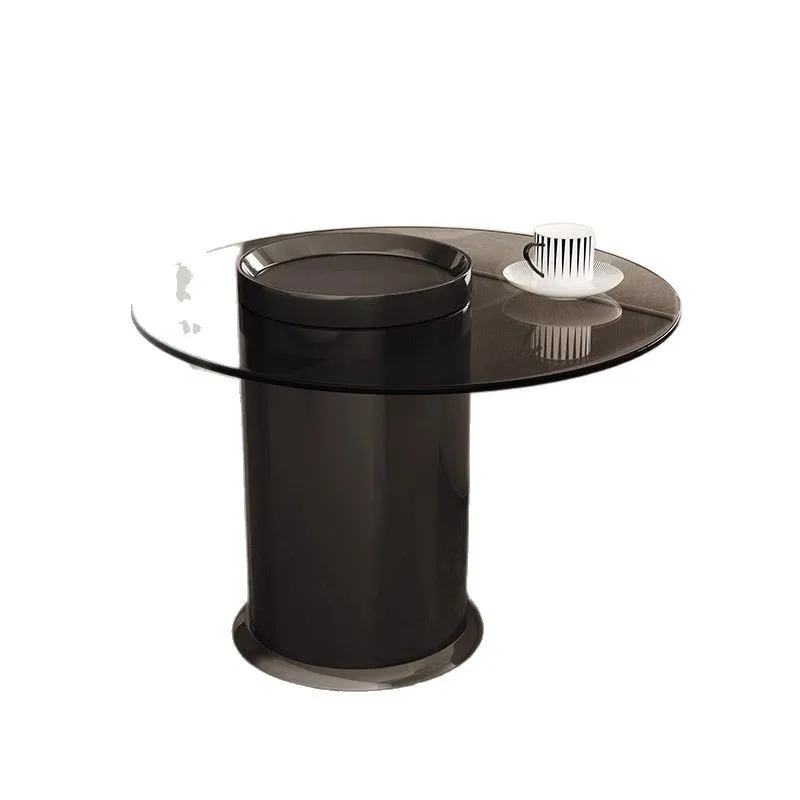 

Modern simple coffee table sofa glass edge table light luxury high-end home living room small apartment balcony