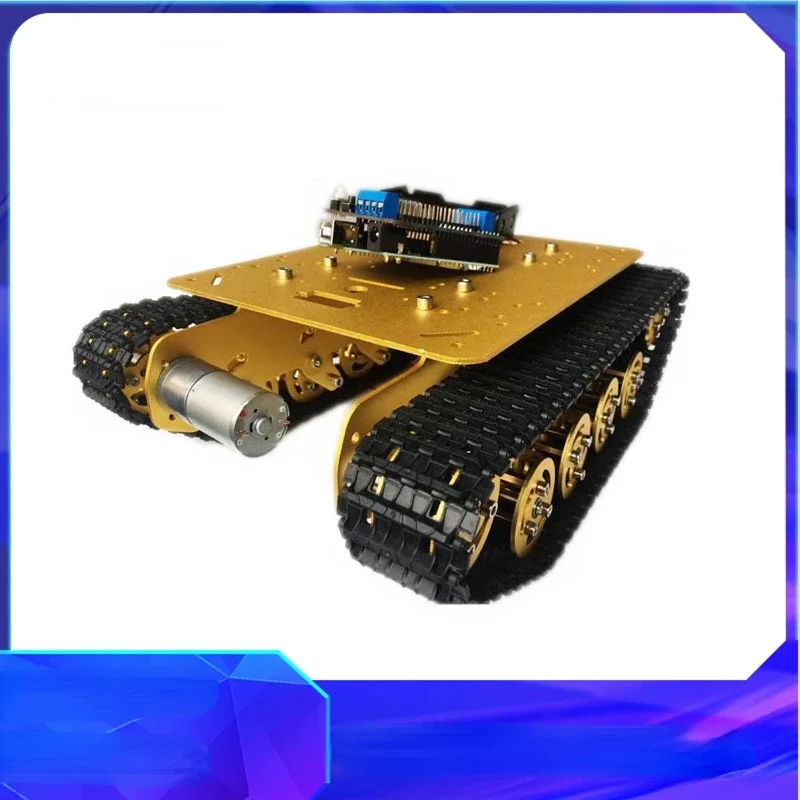 TS100 Double-layer Shock Absorbing Metal Chassis Hanging Crawler Intelligent Robot Car Crossing Obstacles