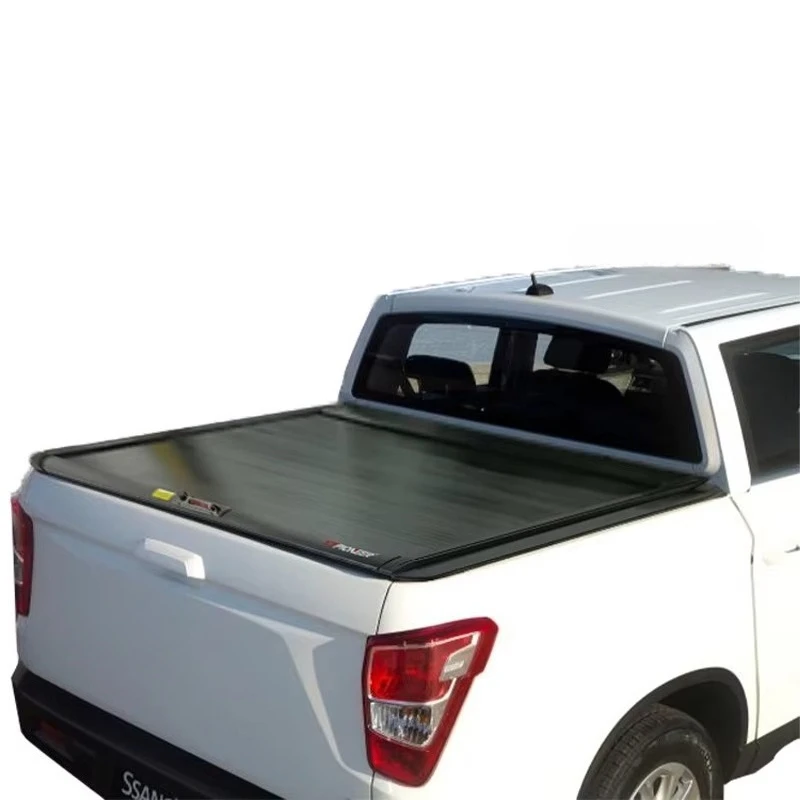 

Aluminum Manual Retractable Tonneau Cover for SSangyong Musso Pickup Waterproof Lock