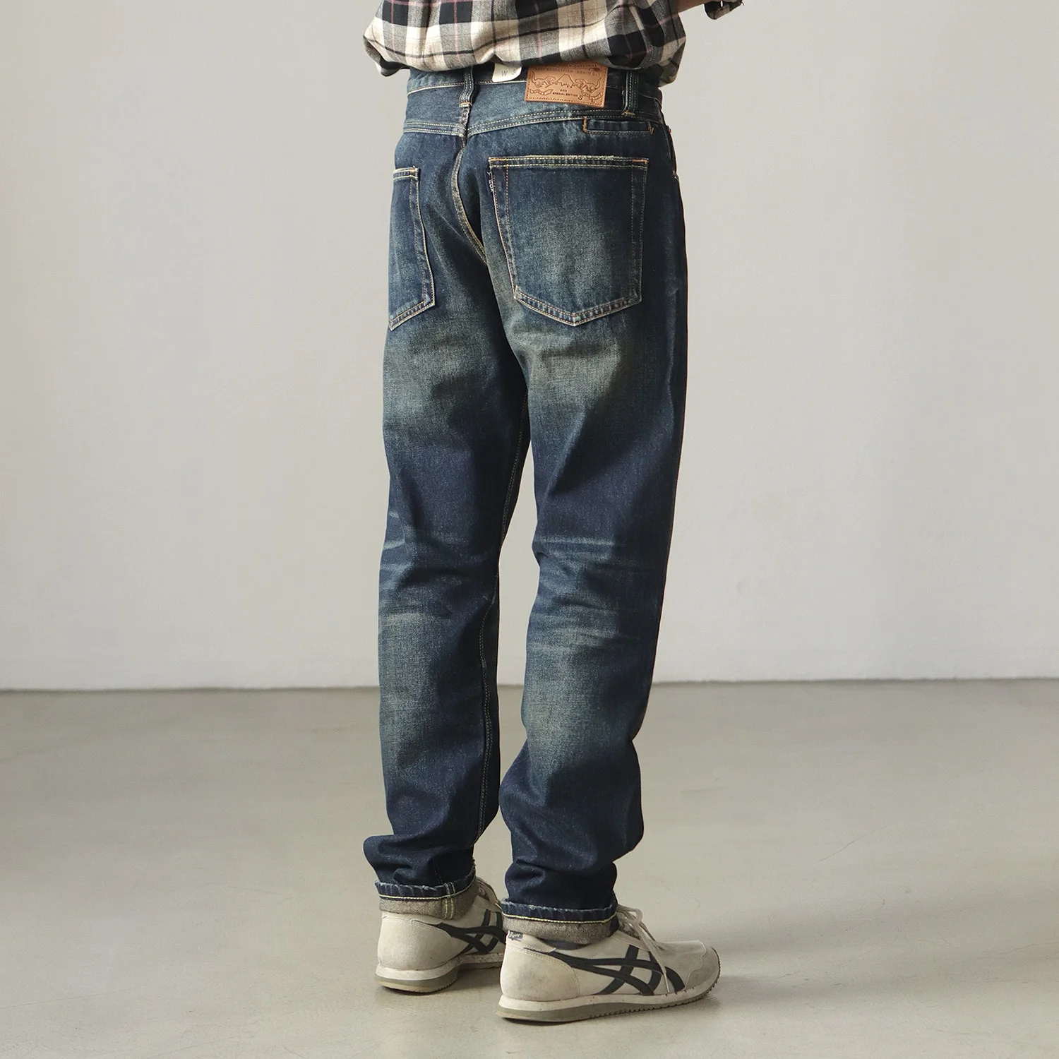 

Retro American Sle Men's Jeans Straight Leg k Wa Casual Long Pants Spring Autumn New Model Cotton Polyester Blend