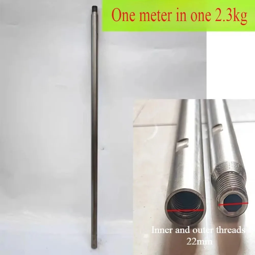 1m Water Drill Extension Rod, Heavy-Duty Core Drill Adapter, for Concrete/Pipe Installation