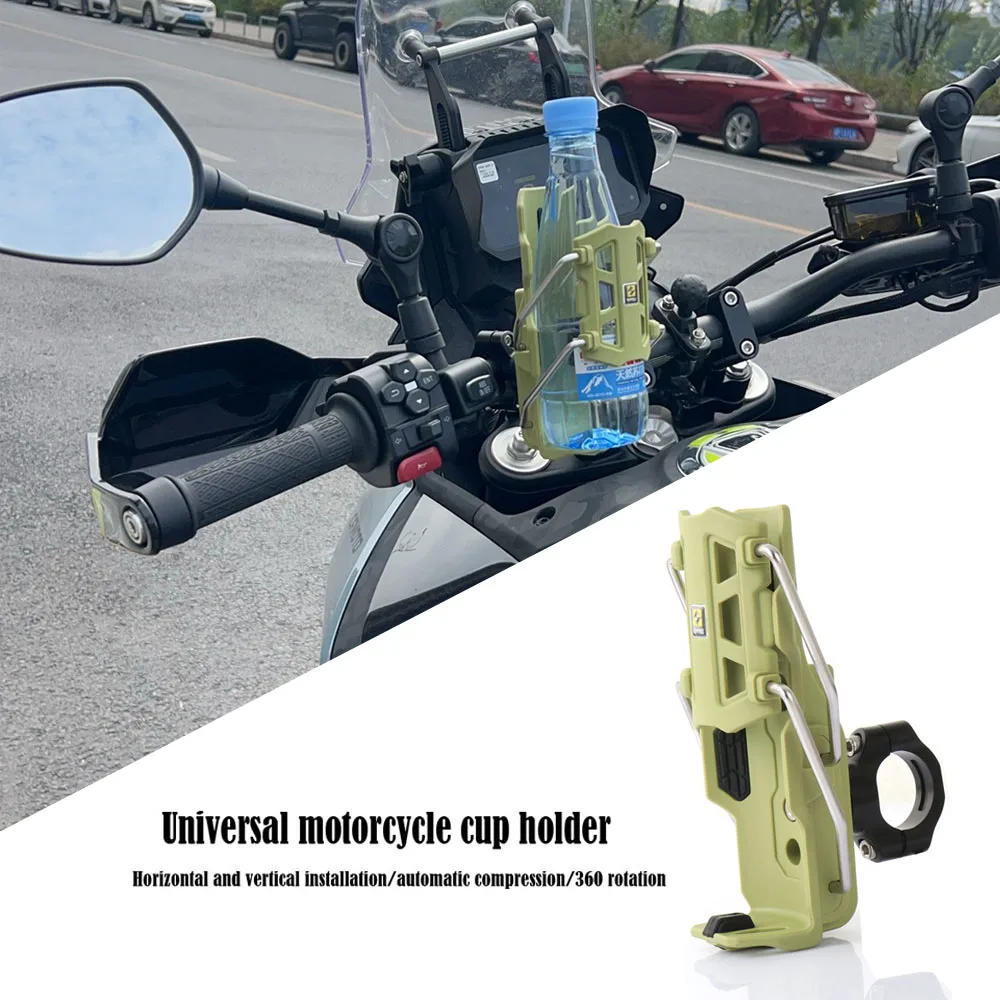 

Universal Motorcycle Black Cup Holder For 25-71mm Diameter Rod Water Bottle Holder Mount Cup Stand For 58mm-78mm Kettles